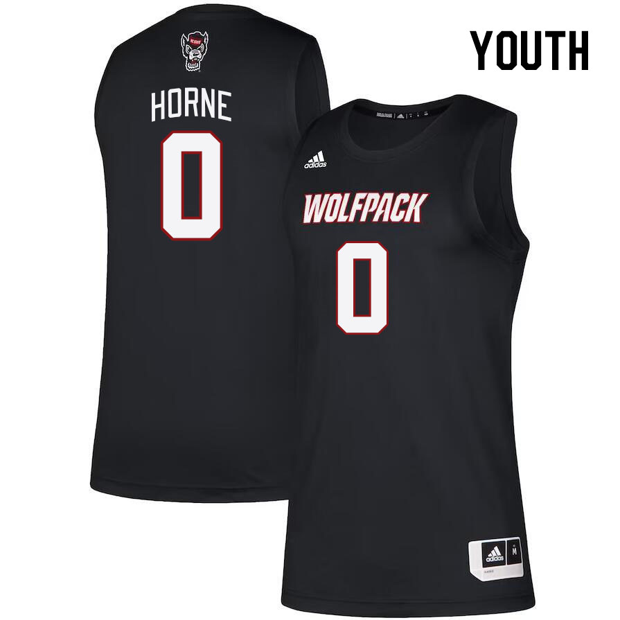 Youth #0 DJ Horne NC State Wolfpack College Basketball Jerseys Stitched Sale-Black